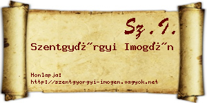 Szentgyörgyi Imogén névjegykártya